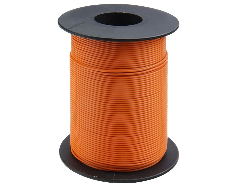 125-S50-7 - Kupferschaltlitze 0,25 mm² / 50m auf Spule orange