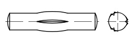 Knebelkerbstifte DIN 1475 Stahl 8 x 24 VE= 100Stück