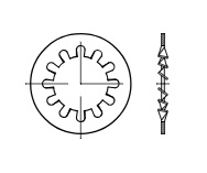 Zahnscheiben Innendurchmesser = 3,2mm KP = 50 Stück