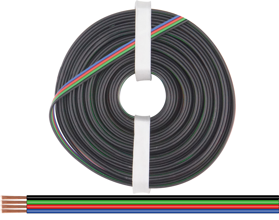 419-100 -  Vierlingslitze 0,25 mm² / 100 m für RGB LED Streifen