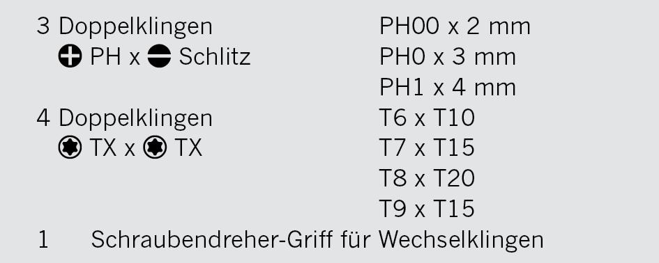 Projahn - Praezisions Schraubendreher Satz 8tlg Doppelklinge - 1 Stück