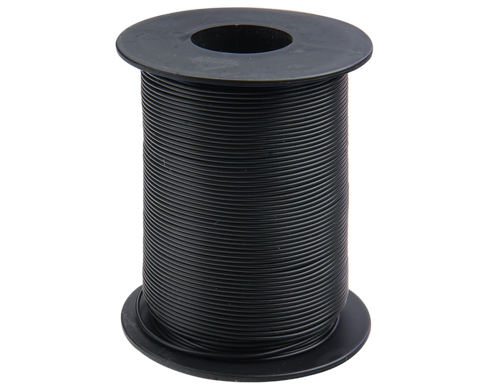 125-S50-1 - Kupferschaltlitze 0,25 mm² / 50m auf Spule schwarz