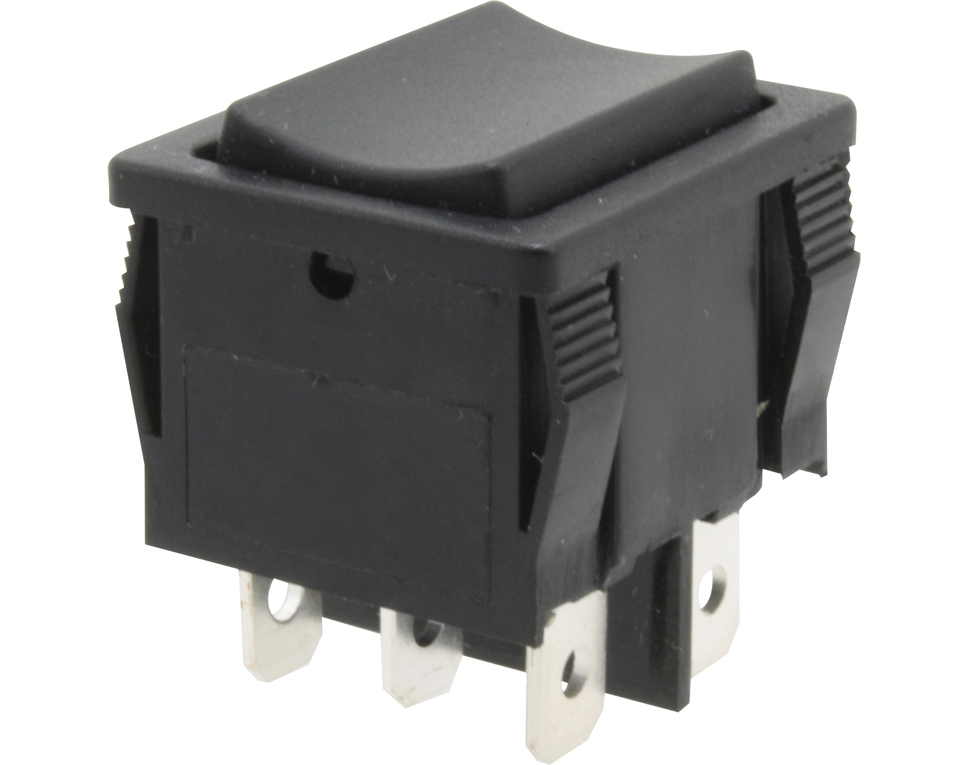 KWS62 - Umschalter mit Mittelstellung, 2-polig, beidseitig tastend, (ON)-OFF-(ON)