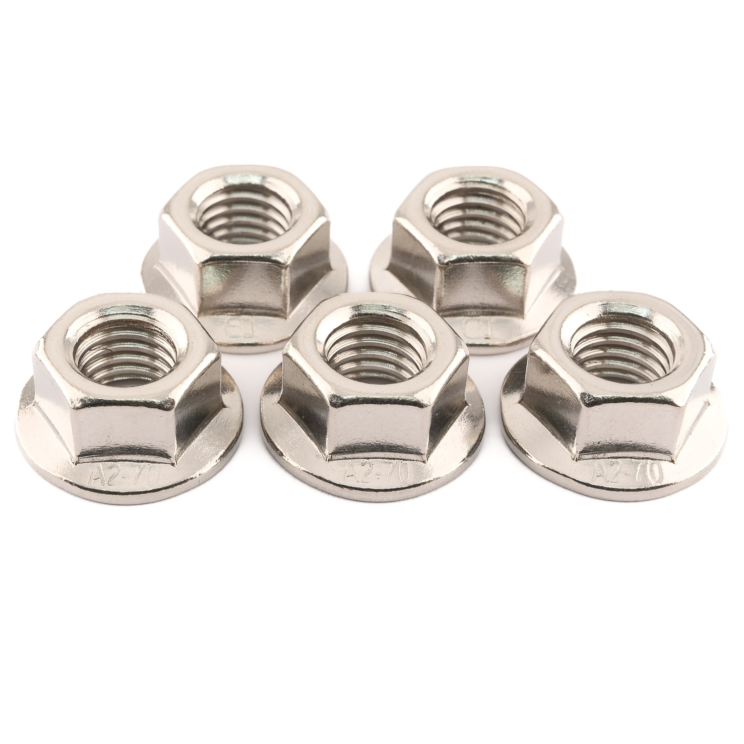 Flanschmuttern DIN 6923 - A2 - M 3 - VE=20 Stück