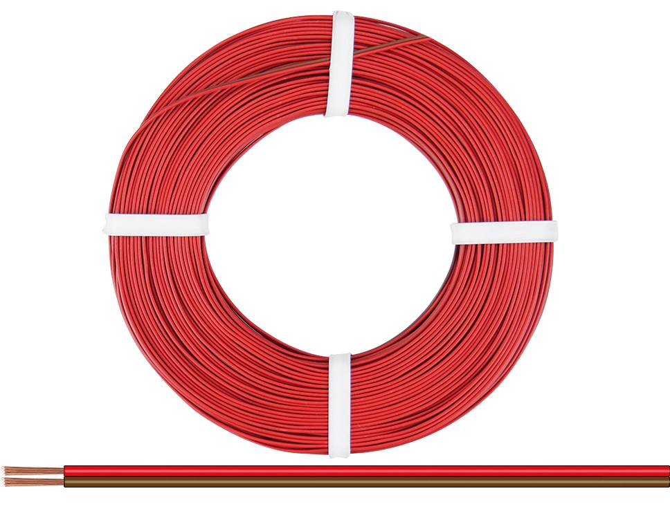 275-08-25 - Zwillingslitze 0,75 mm² / 25 m rot-braun