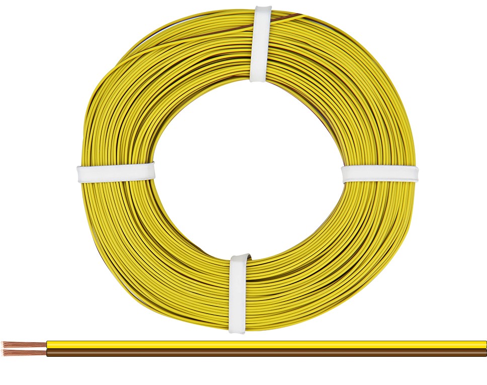 225-380-25 - Zwillingslitze 0,25 mm² / 25 m gelb-braun