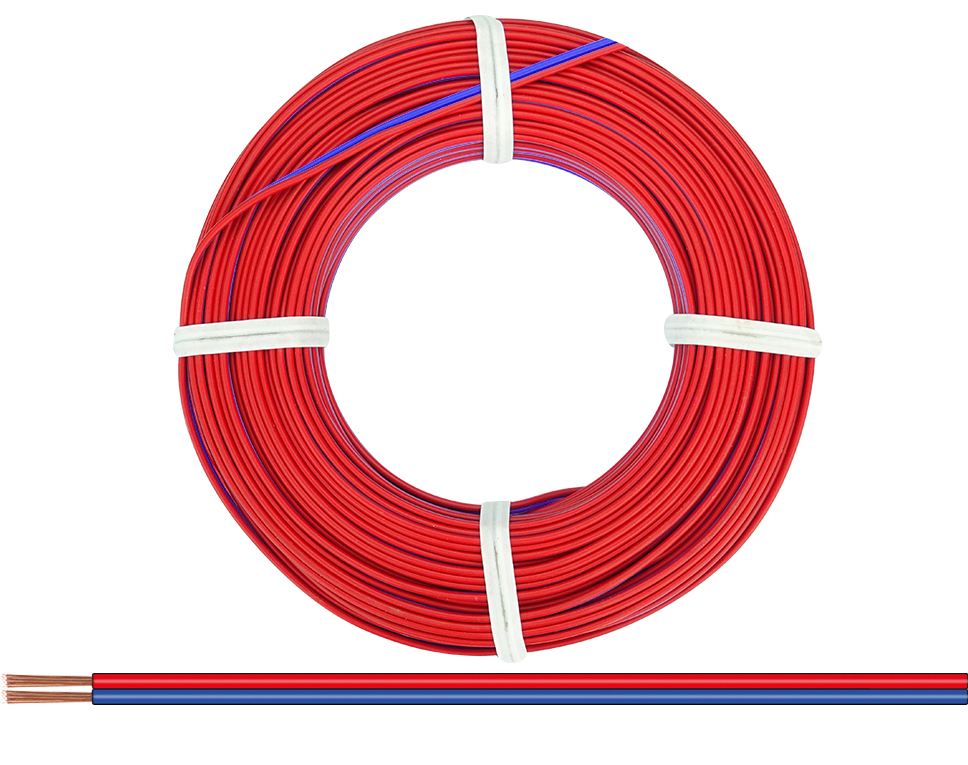 250-02-25 - Zwillingslitze 0,50mm² / 25m rot-blau