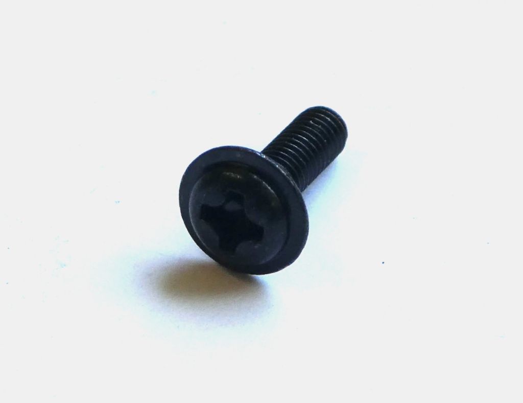 Linsenschrauben mit Bund, Stahl schwarz, M3x4mm, 100Stück