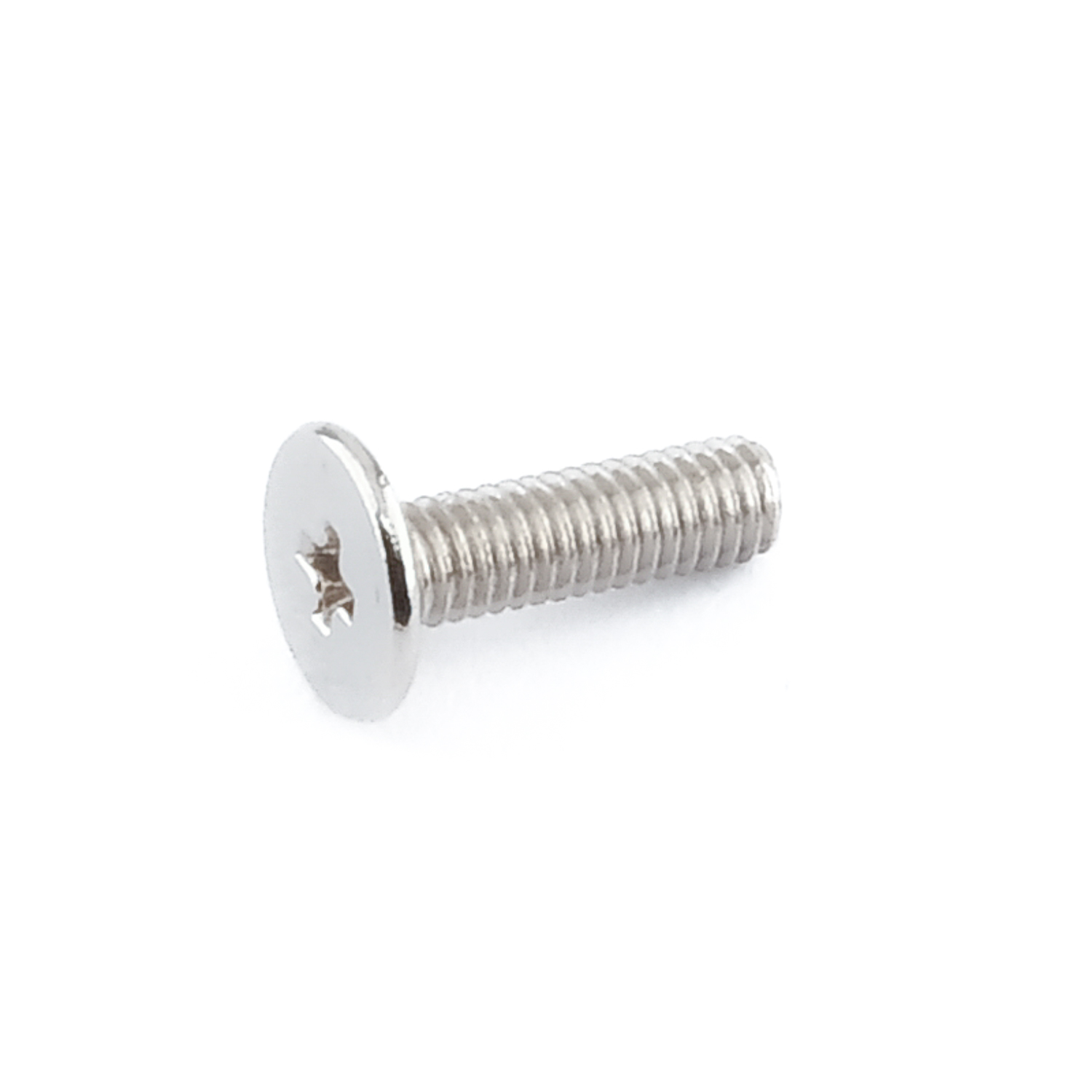 Kreuzschlitzschrauben mit flachem Kopf (4mm), Stahl vernickelt, M2,5x3mm, 100Stück