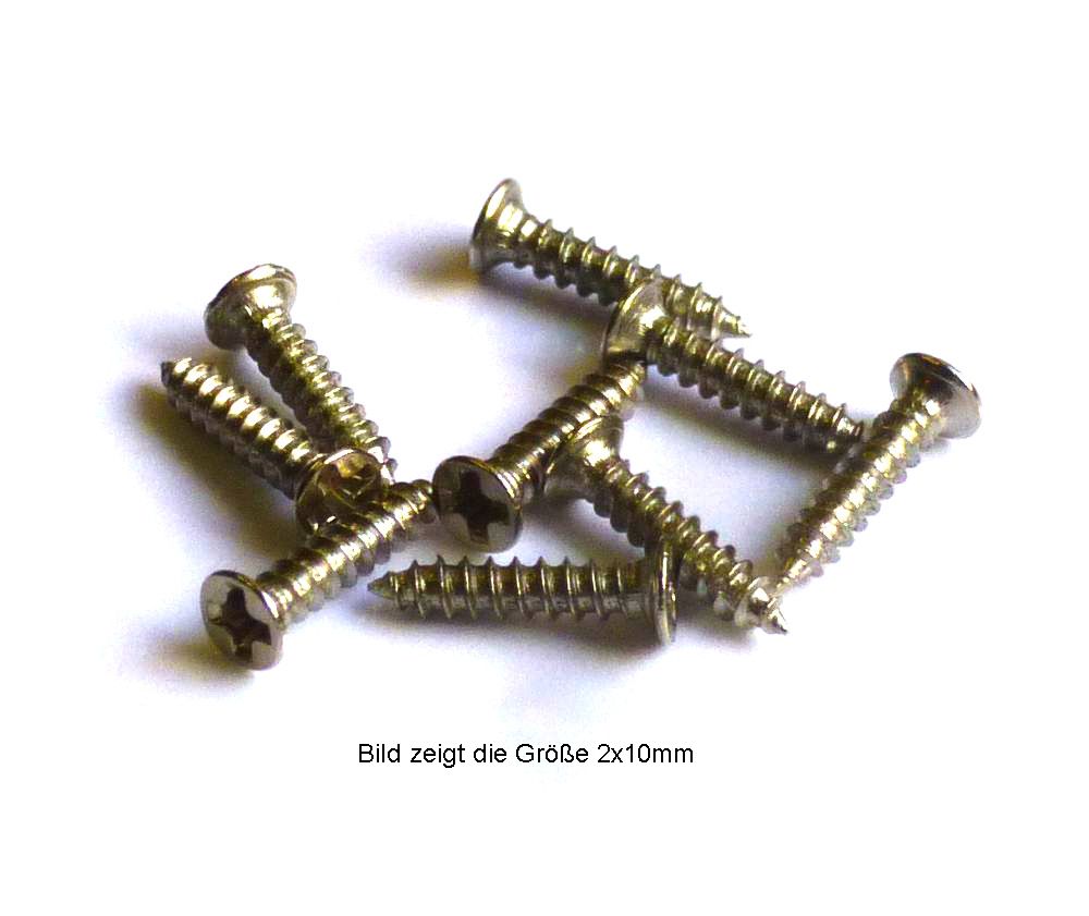 Blech-Holzschrauben mit Senkkopf, 1,2 x 5 mm, VE=20 Stück