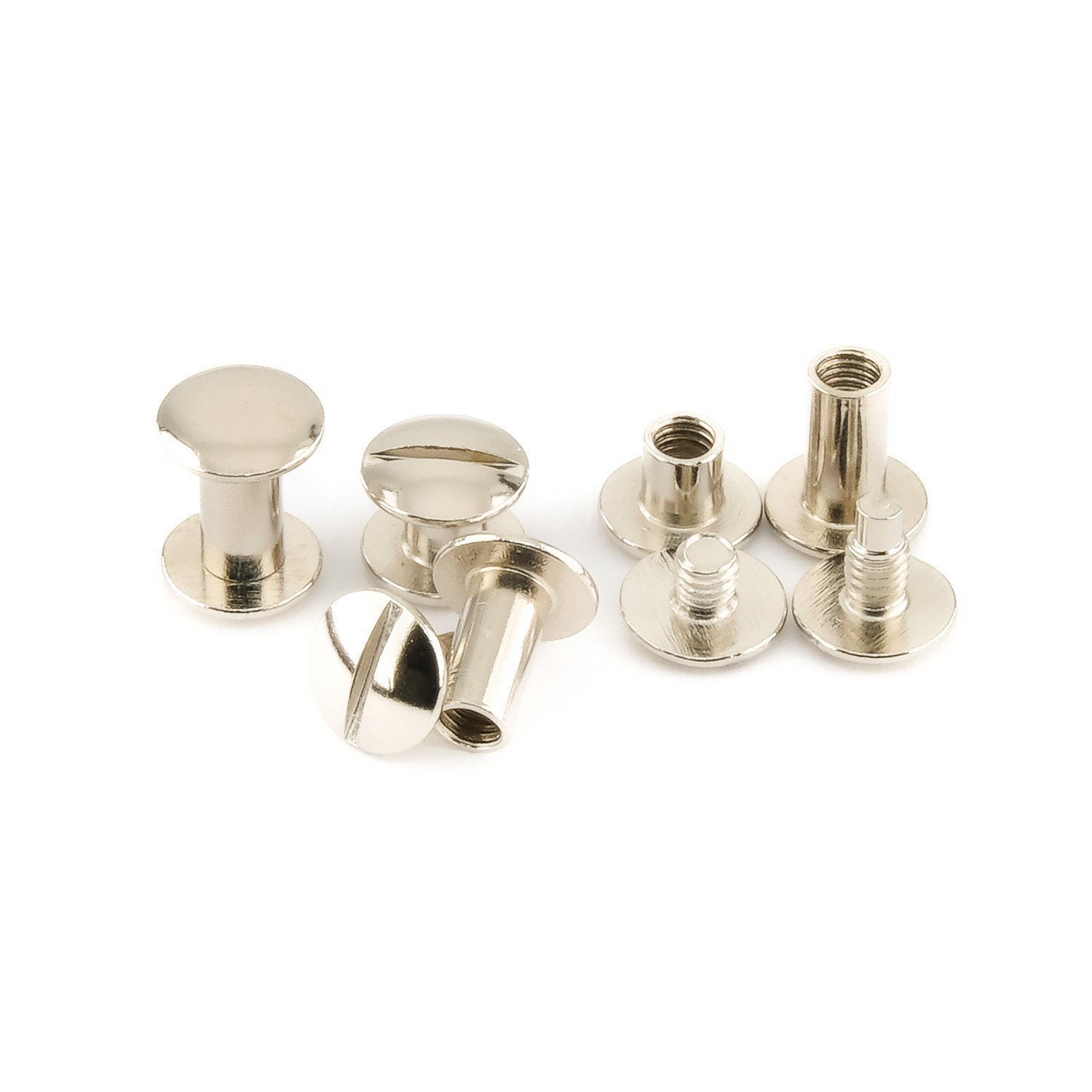 Buchschraube Stahl vernickelt 5mm Schafthöhe