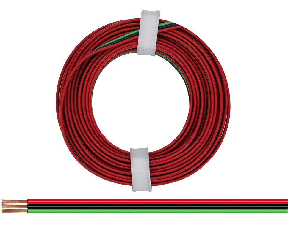 325-014 - Drillingslitze 0,25 mm² / 5 m rot-schwarz-grün