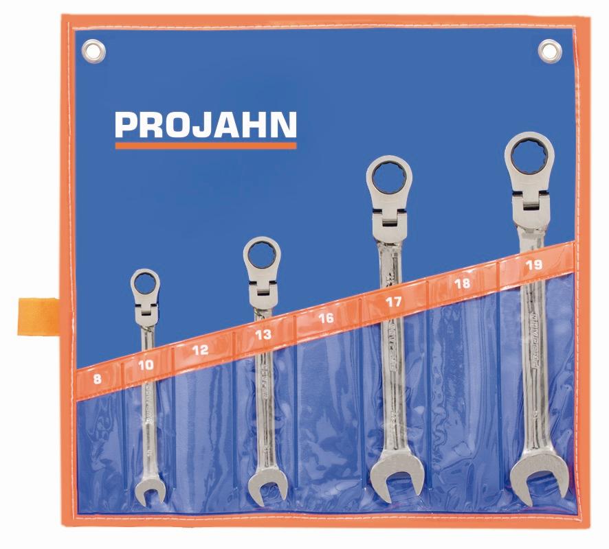 Projahn - GearTech Schluessel Satz flexibel Rolltasche 4tlg 10 - 13 - 17 - 19 mm - 1 Stück