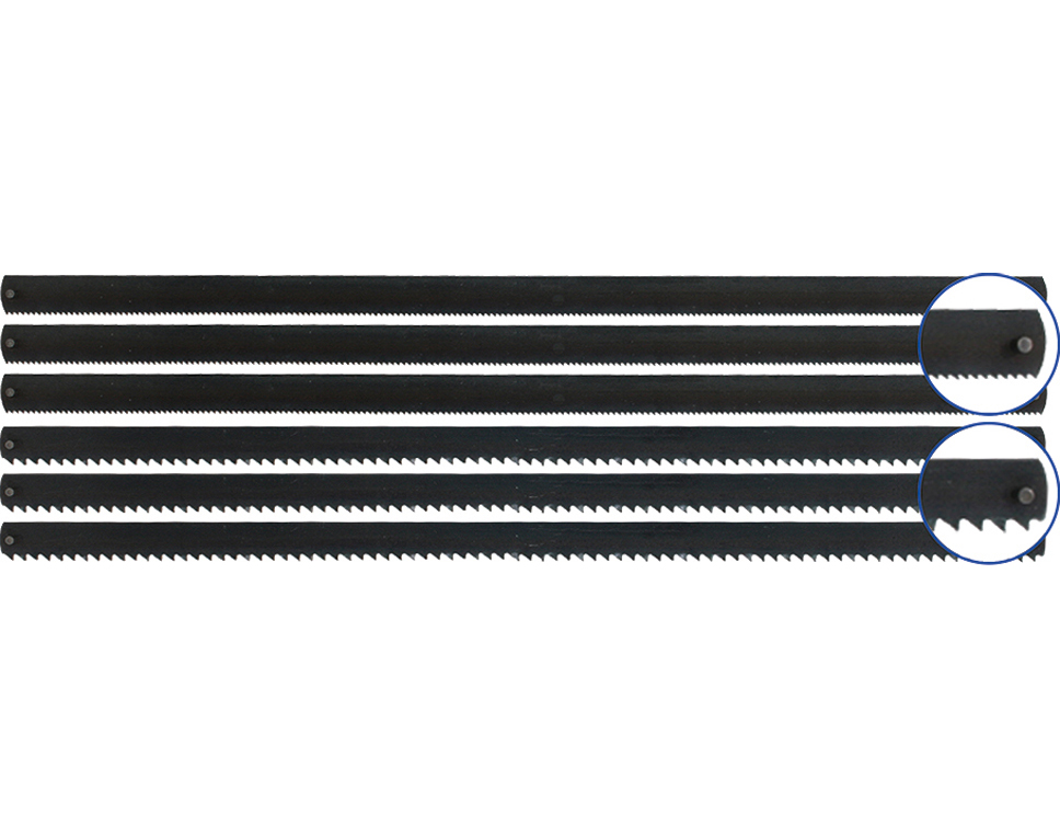 12 - Stift Sägeblätter 148 mm, (3x für Holz / 3x für Metall)