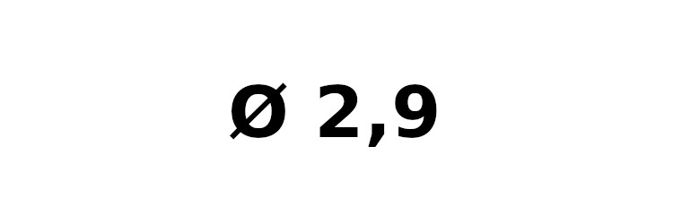 Durchmesser 2,9