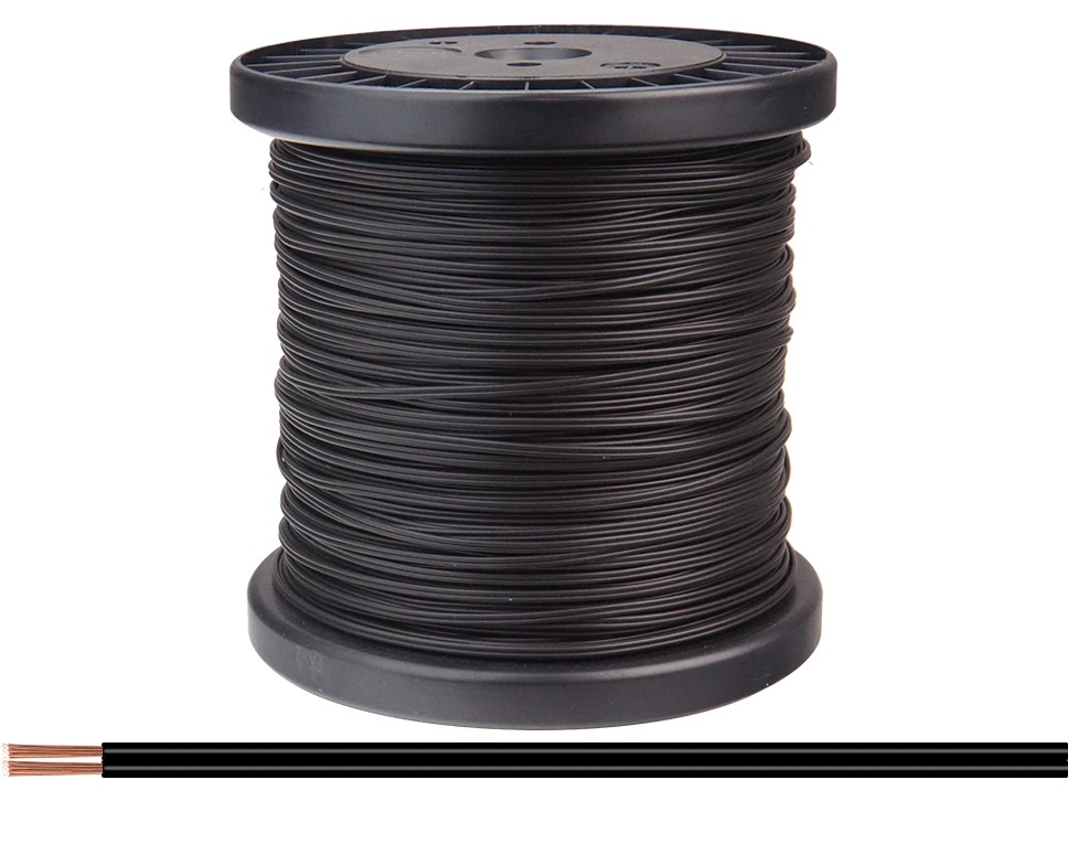 218-11-100 - Zwillingslitze 0,14 mm² / 100 m schwarz-schwarz