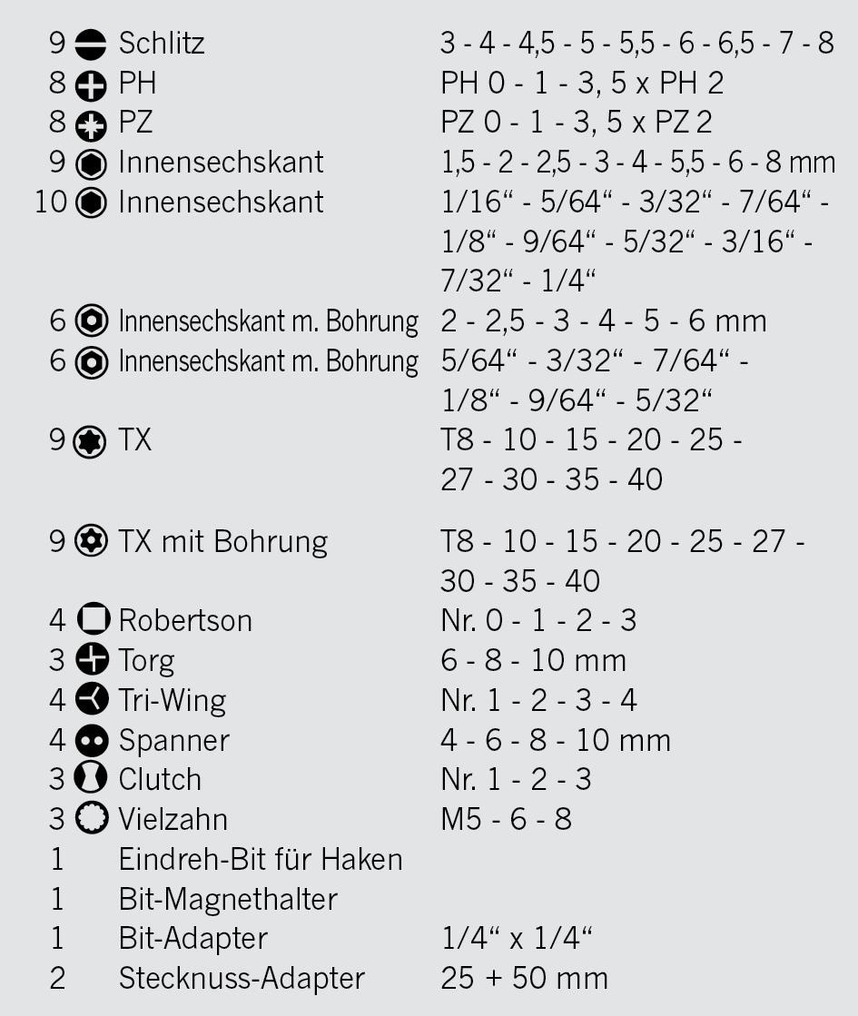 Projahn - 1/4" SECURIBIT Box 100tlg - 1 Stück