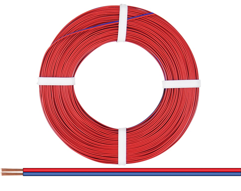 225-020-25 - Zwillingslitze 0,25 mm² / 25 m rot-blau