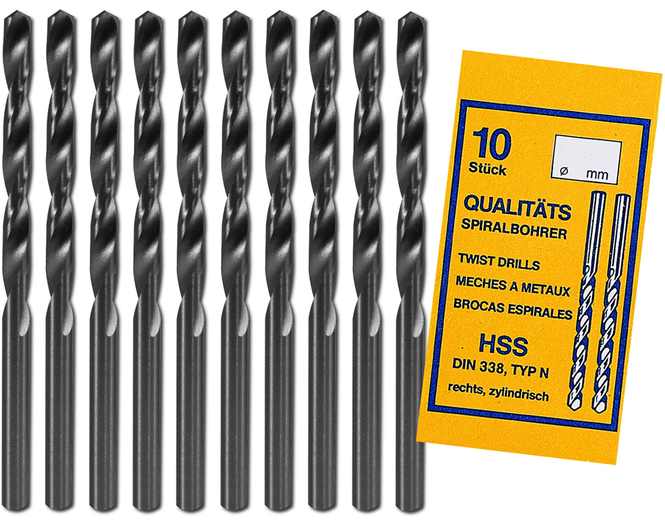 HSS05 - HSS Bohrer Ø 0,5 mm (Packung mit 10 Stück)