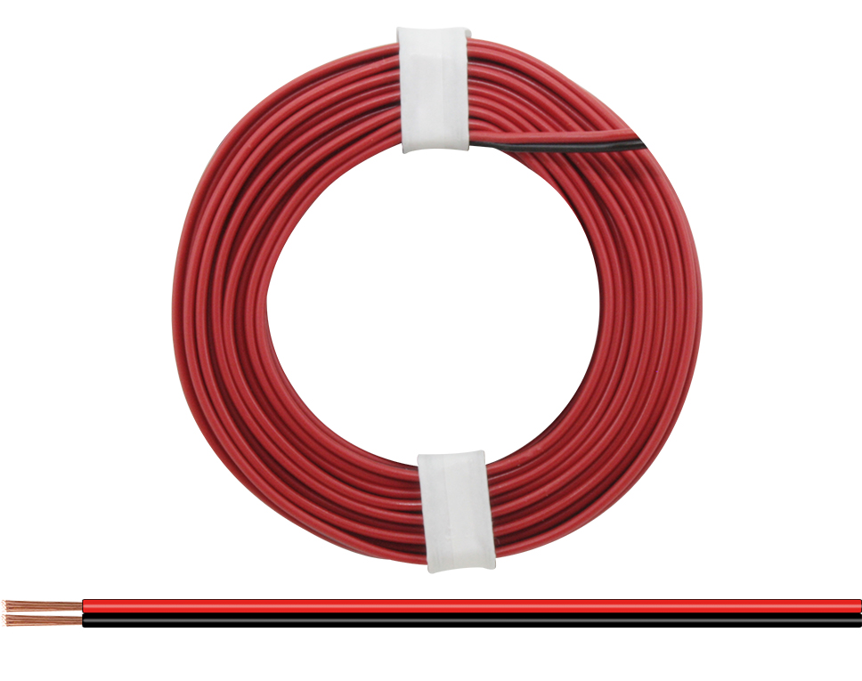 225-01 - Zwillingslitze 0,25 mm² / 5 m rot-schwarz