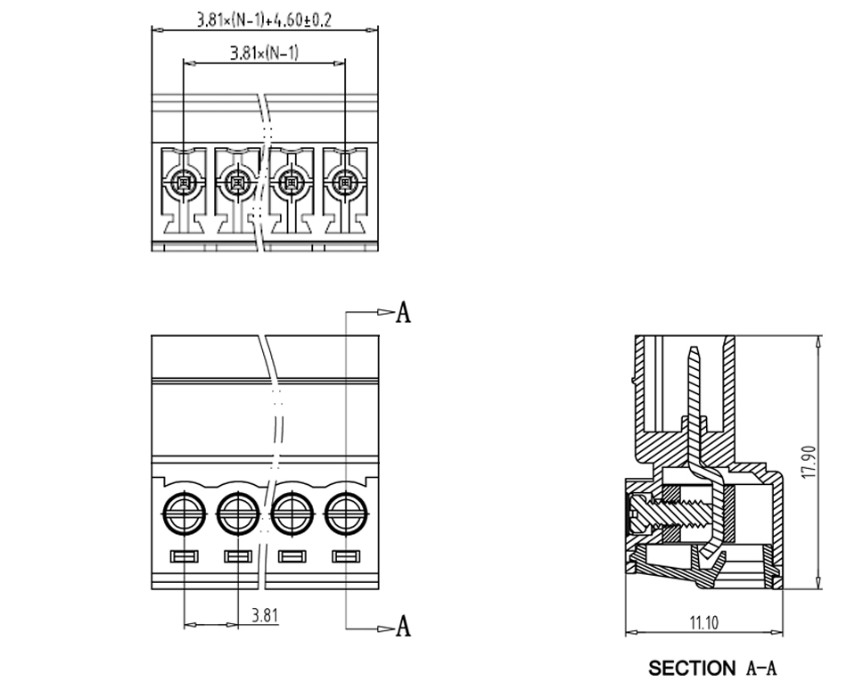 HNS381-12 - Steckverbinder 2-polig 0,08 - 1,5 mm²