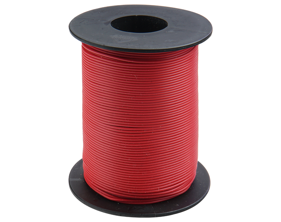 105-0-100 - Kupferschalt Draht 0,5 mm / 100 m rot