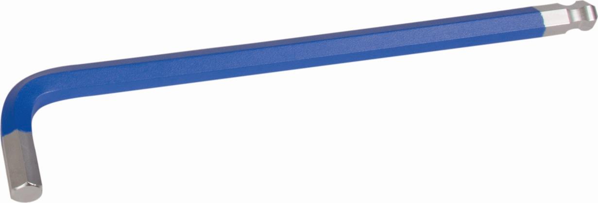 Kugelkopf-Winkelstiftschlüssel Innen-6Kant lange Ausführung, blau, mit Magnet 17,0 mm - 1 Stück