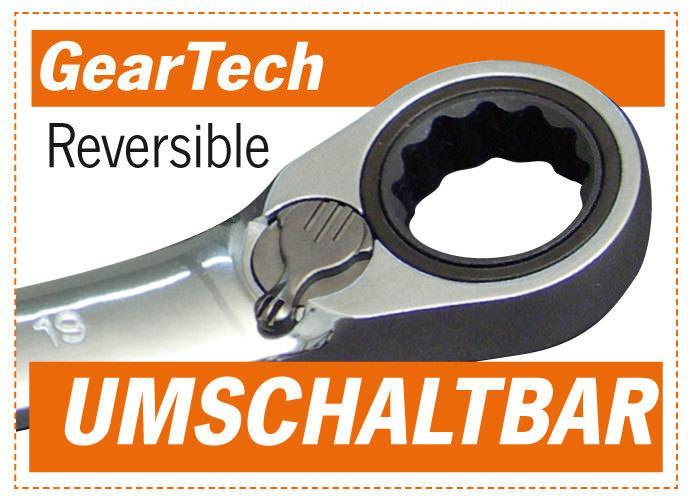 Projahn - GearTech Schluessel Satz Rolltasche umschaltbar 14 tlg 6 - 7 - 8 - 9 - 10 - 11 - 12 - 13 - 14 - 15 - 16 - 17 - 18 - 19 mm - 1 Stück