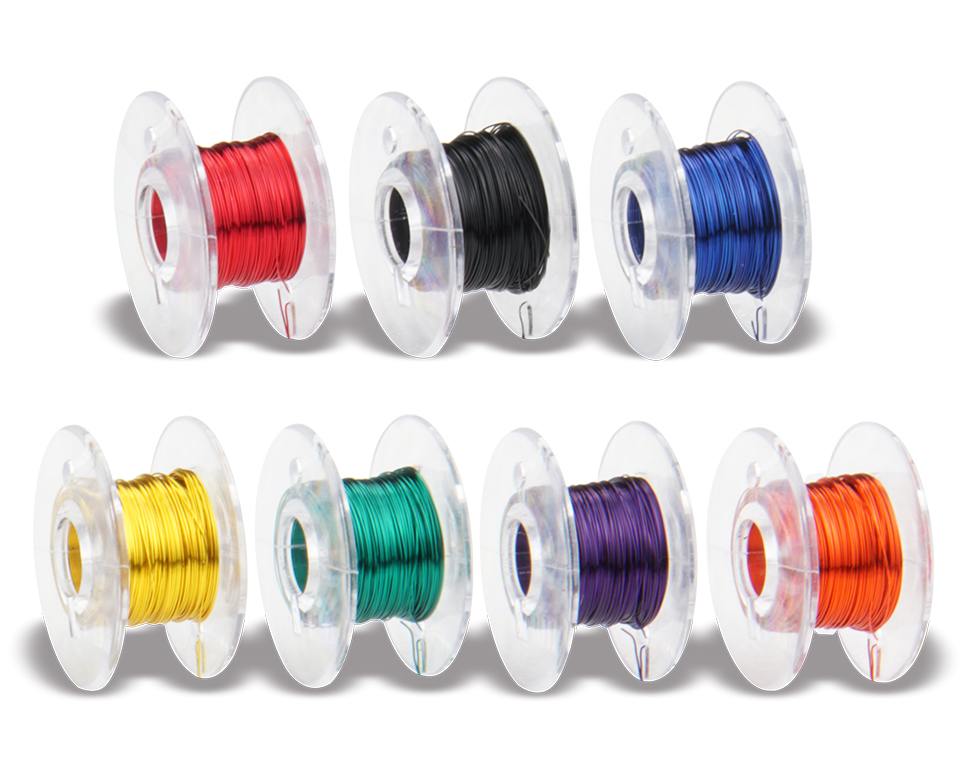 LD15-MIX - Kupfer Lackdraht Set Ø 0,15 mm (7x10m)