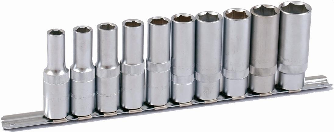 Projahn - 1/2" Stecknuss Satz auf Schiene 10tlg tiefe Nuesse - 1 Stück