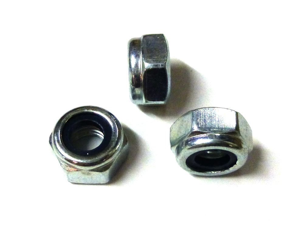 Sechskantmuttern DIN 985 8 M 10 x 1 galv. verzinkt gal Zn VE= 500Stück