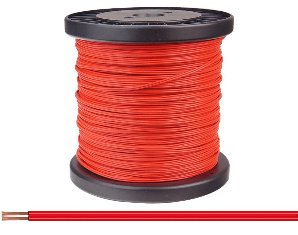 218-00-100 - Zwillingslitze 0,14 mm² / 100 m rot-rot