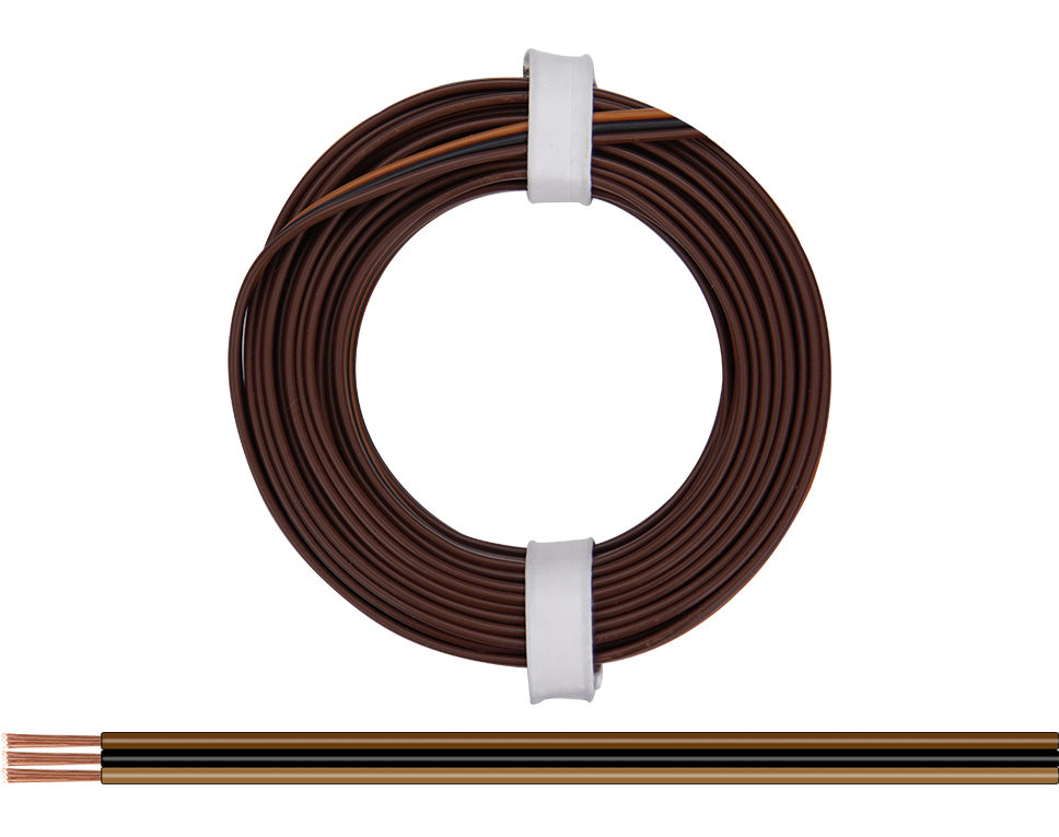 325-818 - Drillingslitze 0,25 mm² / 5 m dunkelbraun-schwarz-hellbraun