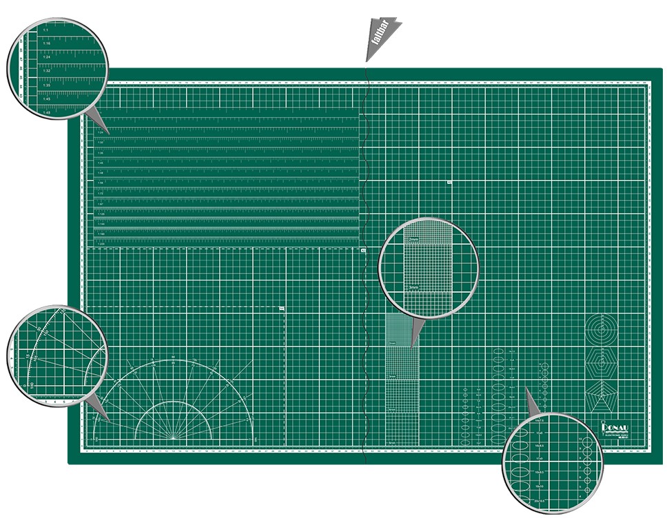MS-A1 - Selbstheilende Schneidematte A1 (900 x 600 x 1,9 mm) faltbar