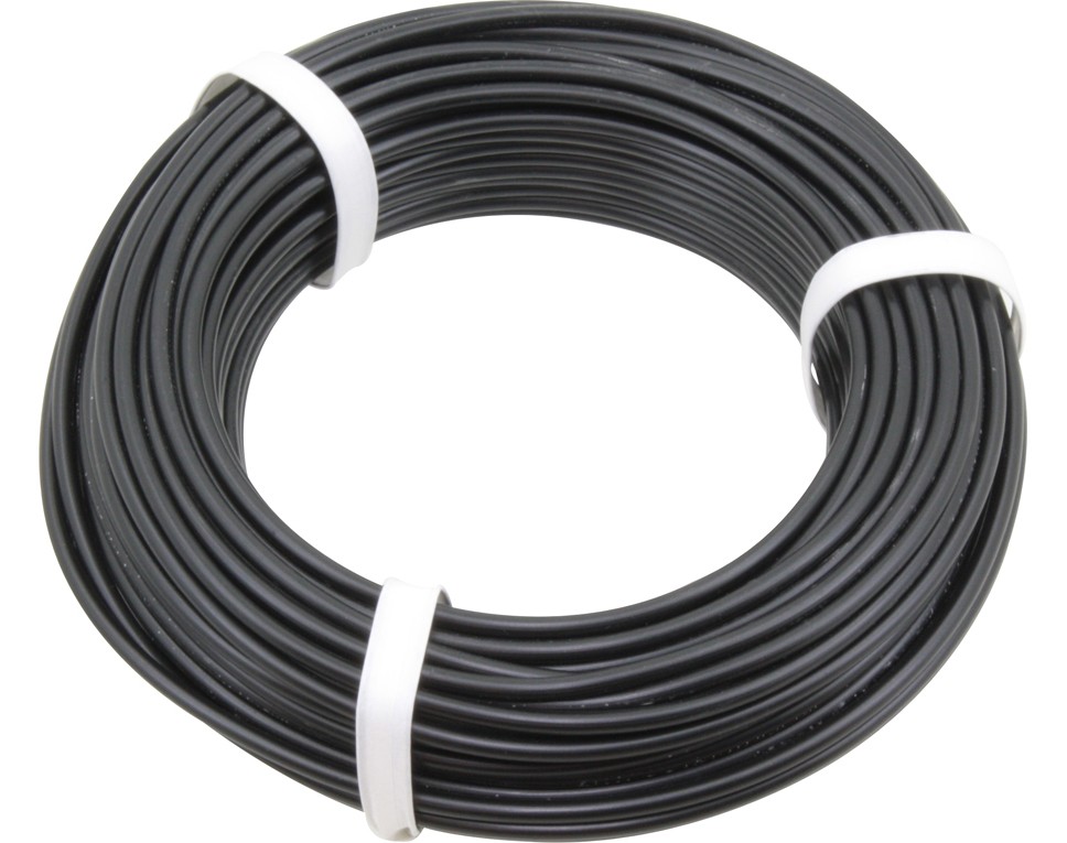 2501 - PVC Messkabel schwarz / 0,75 mm² / 25 m