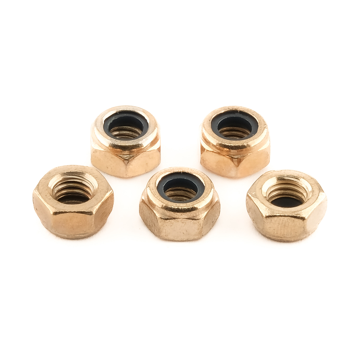 Sechskantmuttern DIN 985 Messing M 12 Ms VE= 50Stück