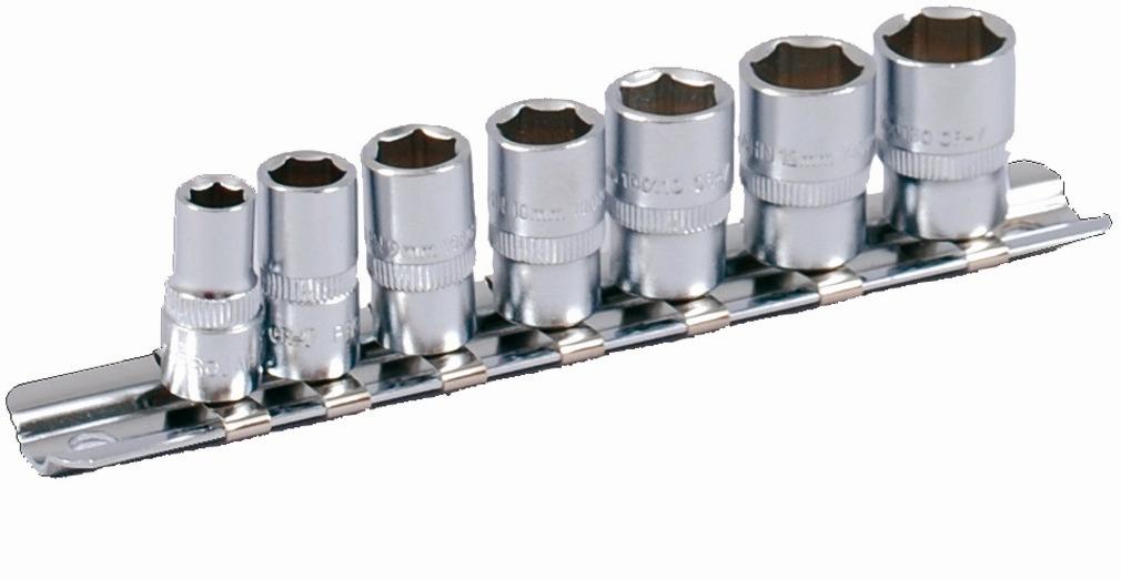 Projahn - 1/4" Stecknuss Satz auf Schiene 7tlg - 1 Stück