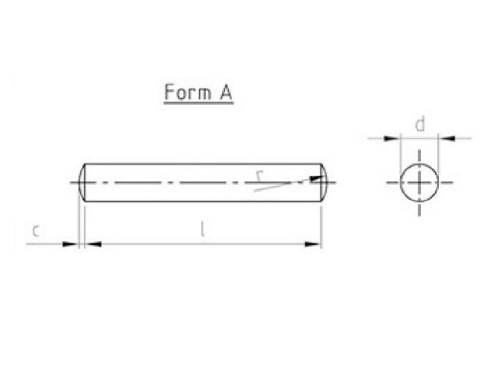 Zylinderstifte 2 x 28mm VE=100