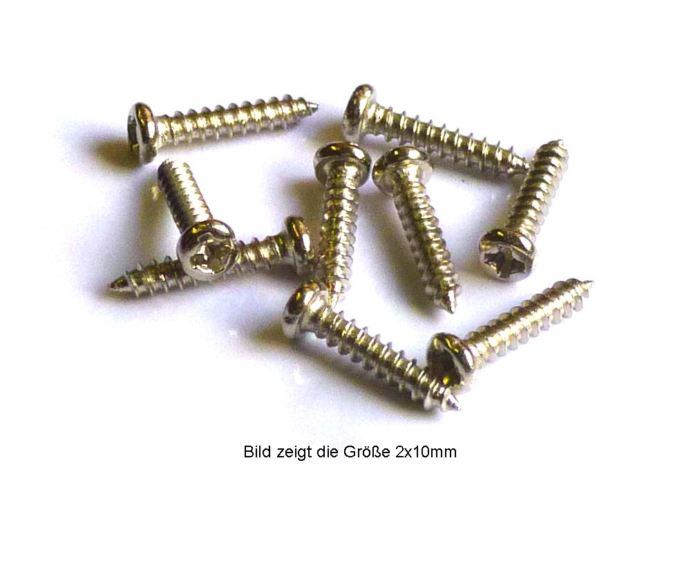 Blech-Holzschrauben mit Linsenkopf, 1,7 x 6 mm, VE=100 Stück