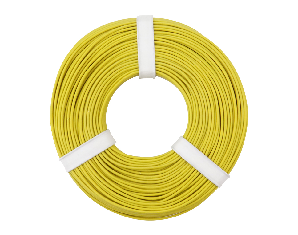 125-053 - Kupferschalt Litze  0,25 mm² / 50 m / gelb