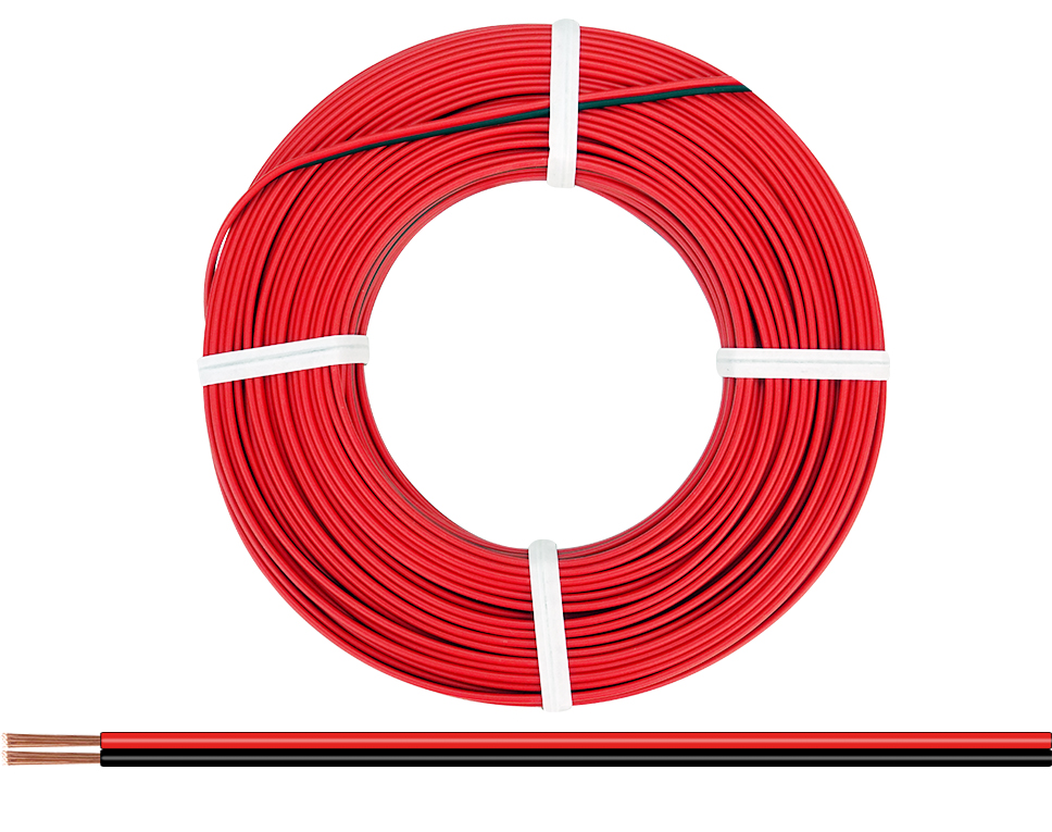 250-01-25 - Zwillingslitze 0,50mm² / 25m rot-schwarz