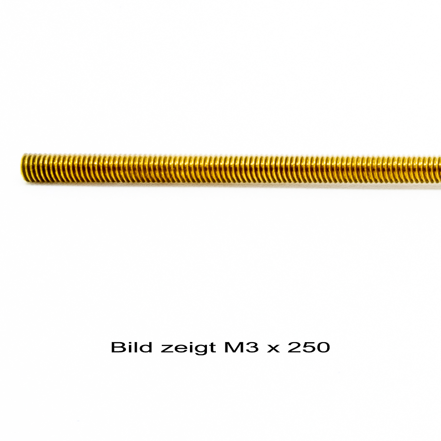 Gewindestange Messing M 2 x 250 mm - 2 Stück