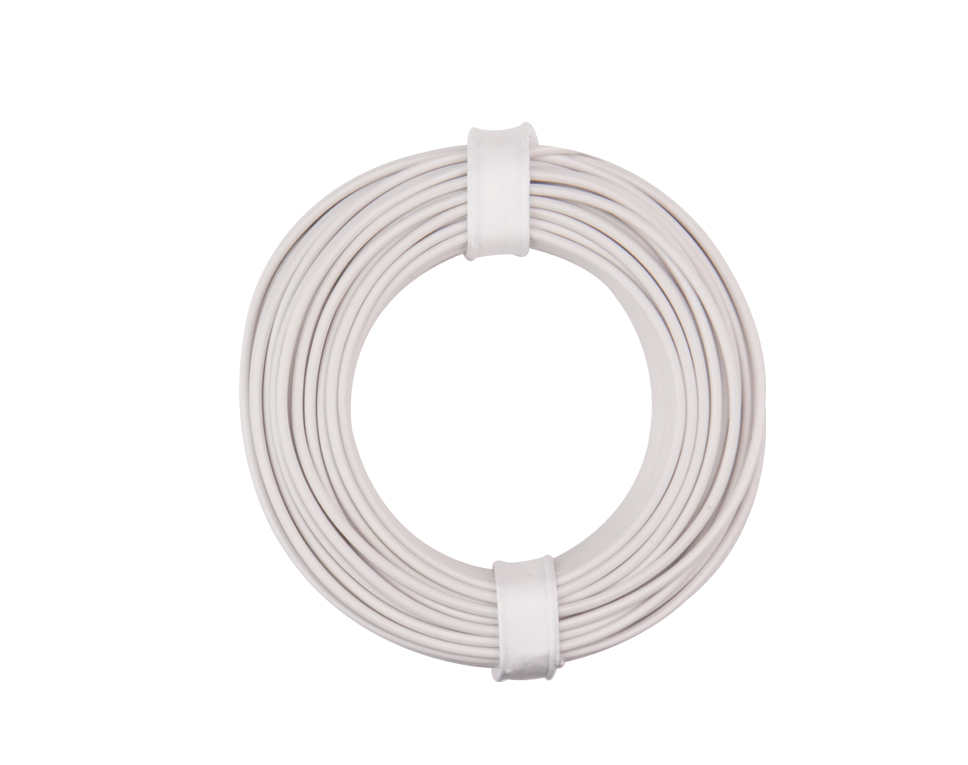125-015 - Kupferschalt Litze  0,25 mm² / 10 m / weiss