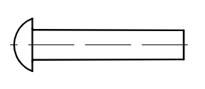 Halbrundniete 2 x 3mm VE=50