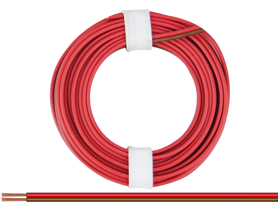 218-08 - Zwillingslitze 0,14 mm² / 5 m rot-braun