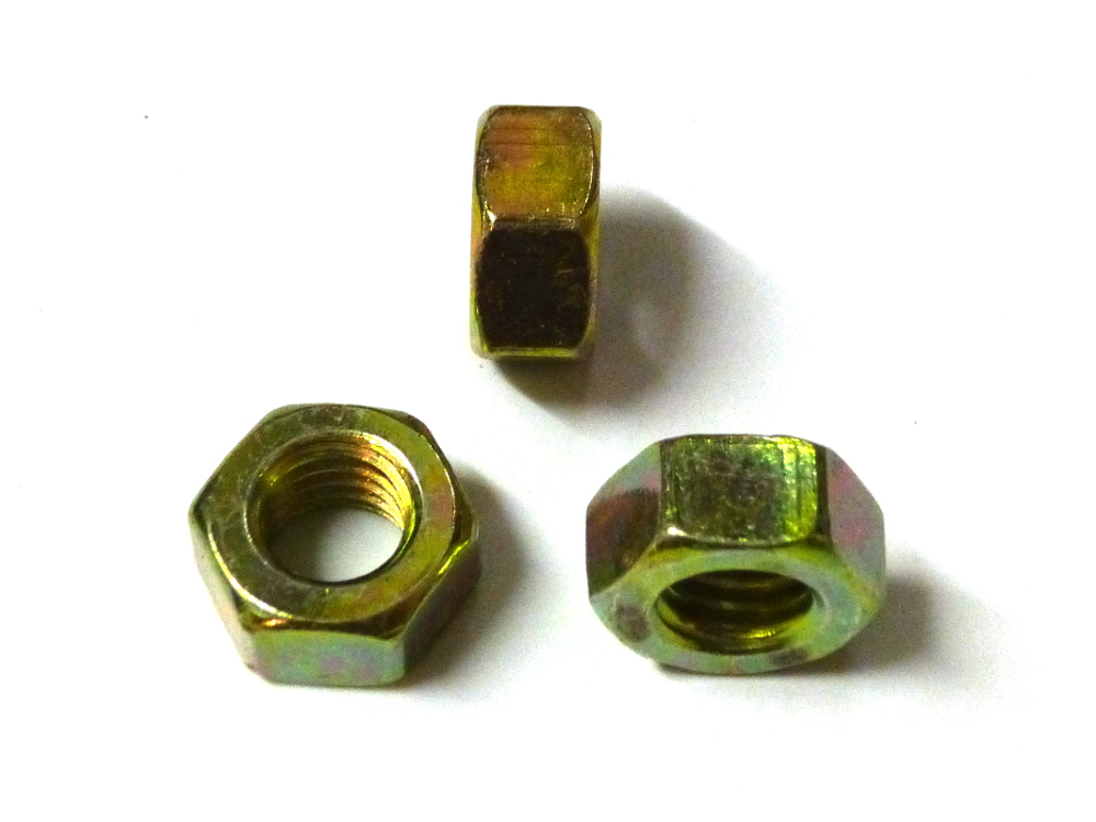 Sechskantmuttern DIN 934 8 M 8 galv. verzinkt gelb chrom. gal ZnC VE= 100Stück