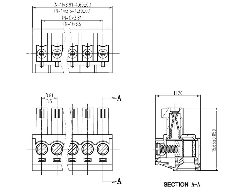 HNS381-12 - Steckverbinder 2-polig 0,08 - 1,5 mm²