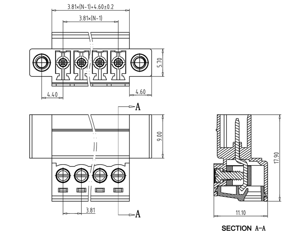 H381-10 - Steckverbinder 10-polig 0,08 - 1,5 mm²