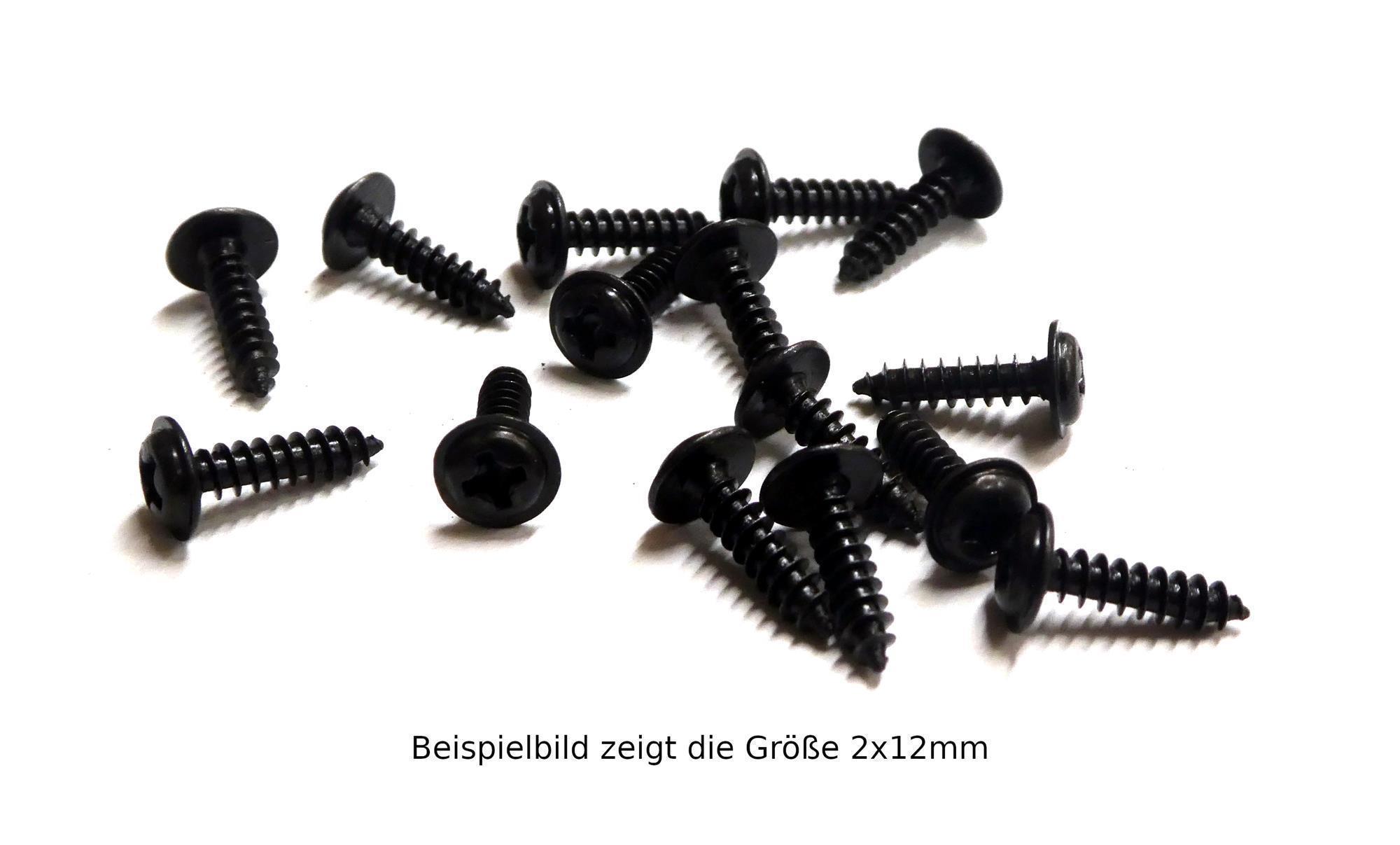 Blech-Holzschrauben mit Bund und Linsenkopf, 2 x 12 mm, VE=100 Stück