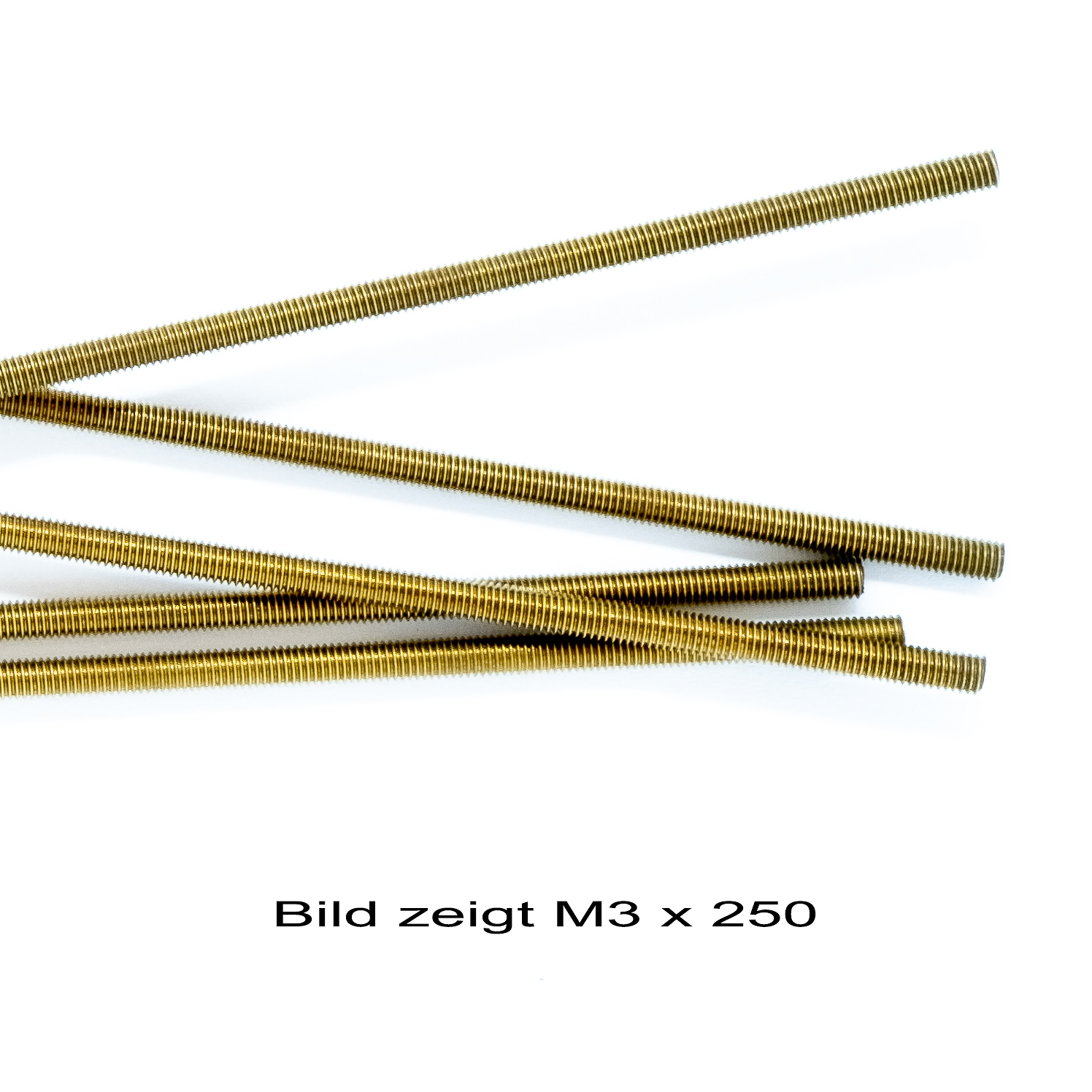 Gewindestange Messing M 2 x 250 VE=1 Stück